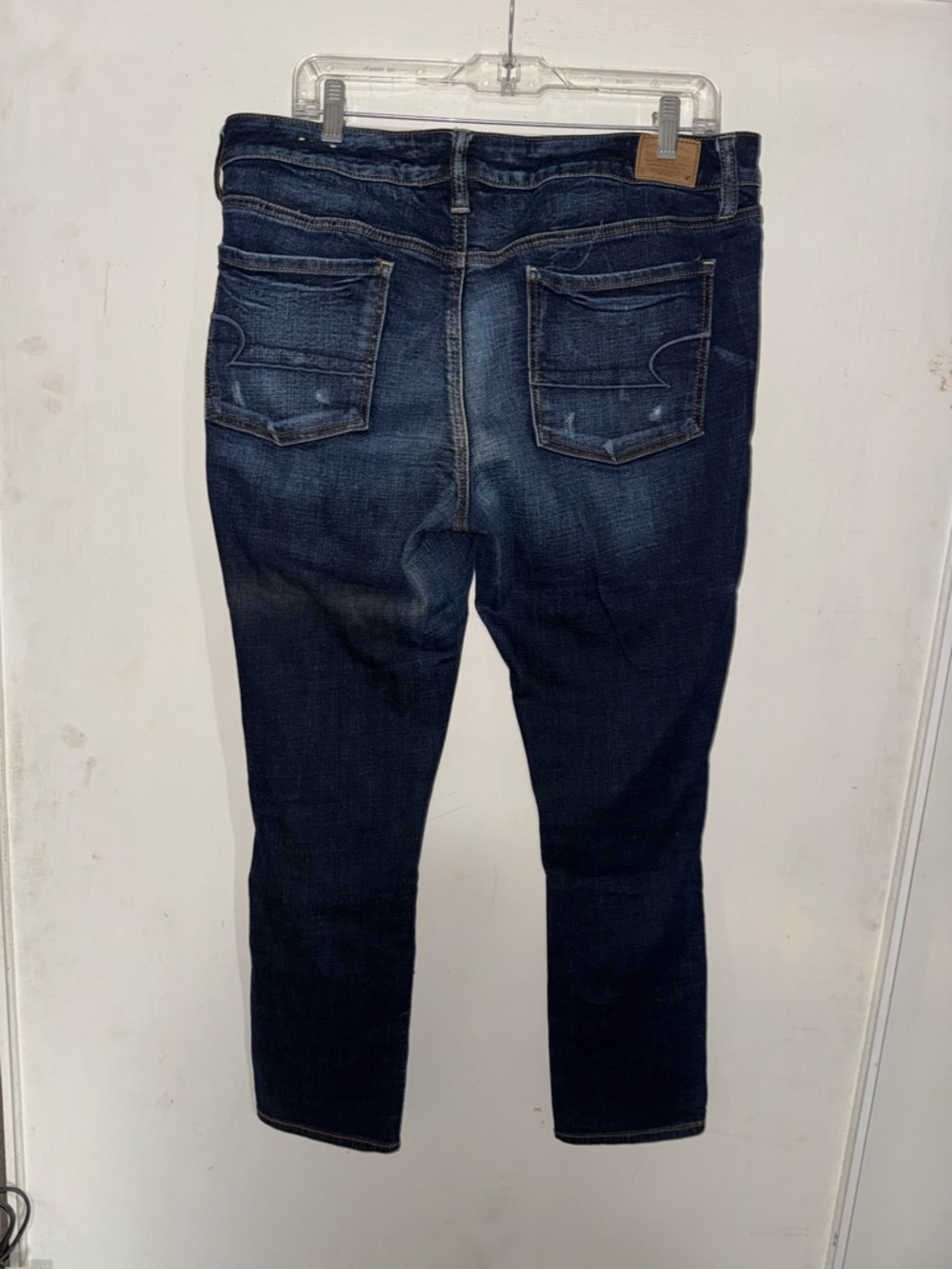 American Eagle Outfitters Dark Blue Distressed Jegging - Picture 5 of 9